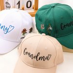 Gepersonaliseerde geborduurde 1-4 Geboorte Bloemen Tuin Baseball Cap met Naam en Tekst Dagelijks Accessoire Verjaardag Moederdag Cadeau voor Familie Vrouwen