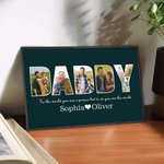 Personalised Multicolour Photo Frame with Text and 1-8 Names Home Decoration Birthday Father's Day Gift for Father Grandpa