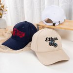 Personalised 100% Cotton Embroidered Line Car Photo Baseball Cap with Text Birthday Father's Day Gift for Car Lover Man
