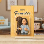 Gepersonaliseerde Foto Karakter 3D-effect Acrylplaquette met Titel en Voet Bureaudecoratie Verjaardagcadeau voor Familie en Vrienden