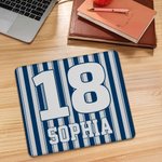 Tappetino per mouse personalizzato a strisce mimetiche con iniziali del numero e nome Regalo per giovani per uso quotidiano