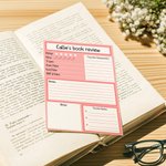 Gepersonaliseerd Multicolor Boekbespreking Notitieblok met 40/80 Pagina's Boekenclub Terug naar School Waardering Cadeau voor Leraren Studenten Boekenliefhebbers