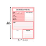 Gepersonaliseerd Multicolor Boekbespreking Notitieblok met 40/80 Pagina's Boekenclub Terug naar School Waardering Cadeau voor Leraren Studenten Boekenliefhebbers