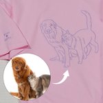 Personalized Embroidered Pet Photo T-shirt Sweatshirt Hoodie with 1-3 Names Pet Party Birthday Gift for Pet Lovers