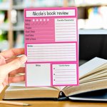 Gepersonaliseerd Multicolor Boekbespreking Notitieblok met 40/80 Pagina's Boekenclub Terug naar School Waardering Cadeau voor Leraren Studenten Boekenliefhebbers