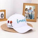 Gepersonaliseerde geborduurde 1-4 Geboorte Bloemen Tuin Baseball Cap met Naam en Tekst Dagelijks Accessoire Verjaardag Moederdag Cadeau voor Familie Vrouwen