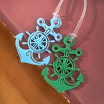 Rueda de barco personalizada Ancla náutica para colgar Adorno náutico con nombre Cumpleaños Regalo de viaje para entusiastas de la vela Amantes del océano Marineros