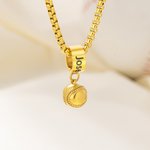 Personalized Football Soccer Volleyball Necklace with Engraved Name Dainty Jewellery Birthday Anniversary Game Day Gift for Players Sports Lovers