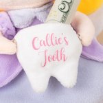 Personalised Cute Tooth Fairy Plush Doll Hanging Pillow with Name and Pocket Glass Bottle Bedroom Decoration Tooth Loss Souvenir Gift for Kids