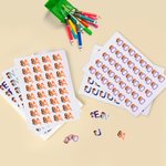 Personalized Cartoon Character Waterproof Labels Stickers with Initial and Name Birthday Back to School Gift for Boys Girls