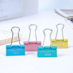 Set di clip per raccoglitori di carta personalizzati multicolore da 4 pezzi con titolo e cognome Regalo di apprezzamento per gli insegnanti per il ritorno a scuola