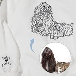 Personalized Embroidered Pet Photo T-shirt Sweatshirt Hoodie with 1-3 Names Pet Party Birthday Gift for Pet Lovers