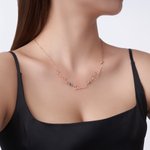 Collana personalizzata con 1-5 pietre e nomi di famiglia Gioielli minimalisti Anniversario Regalo di compleanno per donne