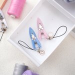 Personalised Multicolour Mini Yarn Scissor with Initial Charm Travel Birthday Anniversary Gift for Knitting Sewing Lovers