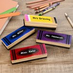Personalisierte Glitter Bleistift Buntstift Design Blackboard Radiergummi mit 2 Whiteboard Marker Teacher's Day zurück zur Schule Anerkennung Geschenk für Pädagogen