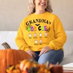 Personalisierte Mom's Boo Crew 1-8 Cute Ghosts Multicolor T-shirt Sweatshirt Hoodie mit Namen Halloween Geschenk für Familie Freunde