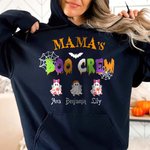 Personalisierte Mom's Boo Crew 1-8 Cute Ghosts Multicolor T-shirt Sweatshirt Hoodie mit Namen Halloween Geschenk für Familie Freunde