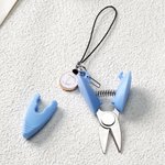 Personalised Multicolour Mini Yarn Scissor with Initial Charm Travel Birthday Anniversary Gift for Knitting Sewing Lovers