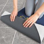 Personalized Character Lotus Flower Non Slip Yoga Mat Towel with Name and Mesh Travel Bag Sports Accessories Fitness Gift for Yoga Lovers