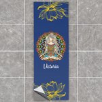 Personalized Character Lotus Flower Non Slip Yoga Mat Towel with Name and Mesh Travel Bag Sports Accessories Fitness Gift for Yoga Lovers