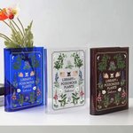 Personlig Herb Skull Klar Akryl Bokvas med Namn Bokhylla Rum Dekor Halloween Party Present för Vänner Bokälskare