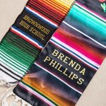 Personalized Mexican Graduation Stole Sash with Year and Text Graduation Gift for High School College University
