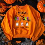 Personalisierte Mom's Boo Crew 1-8 Cute Ghosts Multicolor T-shirt Sweatshirt Hoodie mit Namen Halloween Geschenk für Familie Freunde