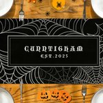 Personlig spindelvävsbordslöpare med namn och text Heminredning Husgeråd Halloween Present till familj vän