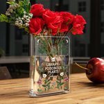 Personlig Herb Skull Klar Akryl Bokvas med Namn Bokhylla Rum Dekor Halloween Party Present för Vänner Bokälskare