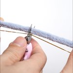 Personalised Multicolour Mini Yarn Scissor with Initial Charm Travel Birthday Anniversary Gift for Knitting Sewing Lovers