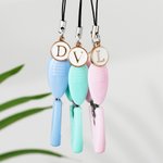 Personalised Multicolour Mini Yarn Scissor with Initial Charm Travel Birthday Anniversary Gift for Knitting Sewing Lovers