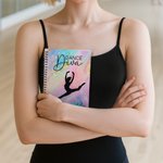 Personlig dansesilhuett A5 spiralbok med navn Inspirerende konkurransedag Tilbake til skolen Gave til dansere Danselærere