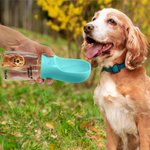 Personnalisé Cartoon 3D Dog Cat Design Pet Water Bottle with Drinking Feeder and Name Pet Outdoor Supplies Birthday Gift for Pet Owners