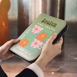 Personalized Danish Flower Bible Verses PU Leather Book Cover with Name Birthday Anniversary Gift for Christian Women