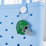 Personalized Multicolor Football Helmet Acrylic Keychain Backpack Tag with Name and Number Game Day Team Birthday Gift for Football Players Lovers 6