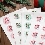 Personalisierte niedlichen Cartoon Bogen Schneemann Aufkleber Etiketten mit Namen und Initialen Satz von 2 Geschenk Dekoration Weihnachten Party Favors für Familie Freund Kind