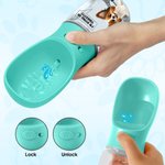 Personnalisé Cartoon 3D Dog Cat Design Pet Water Bottle with Drinking Feeder and Name Pet Outdoor Supplies Birthday Gift for Pet Owners