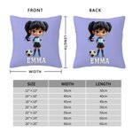 Personalisierte 3D-Fußball-Cartoon-Charakter weiches Kissen Abdeckung mit Namen und Nummer Home Decor Geburtstagsgeschenk für Jungen Mädchen