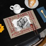 Podkładka antypoślizgowa z personalizowanym zdjęciem i słowami miłości Zestaw 4 podkładek na przyjęcie i parapetówkę dla rodziny i przyjaciół