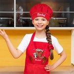 Delantal de cocina con bolsillo para niños, regalo de Navidad para niños y niñas.