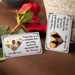 Personalized Keep This As A Reminder Puzzle Style Heart Photo Wallet Card with Names Anniversary Valentine's Day Gift for Couple Boyfriend Husband