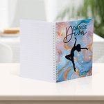 Personlig dansesilhuett A5 spiralbok med navn Inspirerende konkurransedag Tilbake til skolen Gave til dansere Danselærere