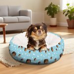 Personalisierte Paws Bones Katze Hund Gesicht Foto rutschfest weiches Haustier Bett mit Namen Geburtstag Adoption Tag Geschenk für Tierbesitzer