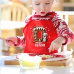Set grembiule e cappello da chef personalizzato regolabile con tasca e iniziale regalo di Natale per bambini e bambine