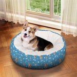 Personalisierte Paws Bones Katze Hund Gesicht Foto rutschfest weiches Haustier Bett mit Namen Geburtstag Adoption Tag Geschenk für Tierbesitzer