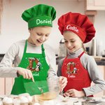 Delantal de cocina con bolsillo para niños, regalo de Navidad para niños y niñas.