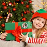 Gepersonaliseerde Cartoon Karakter Kerst Brief Set van 2 Waterdichte Stickers met initiaal en naam Kerst Festival Party Favors voor familie vrienden 5