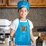 Delantal de cocina con bolsillo para niños, regalo de Navidad para niños y niñas.