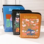 Personalized Danish Flower Bible Verses PU Leather Book Cover with Name Birthday Anniversary Gift for Christian Women
