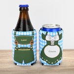 Gepersonaliseerde traditionele kostuums Geïsoleerde 12oz - 16oz Bier Can Cooler Sleeve met naam Oktoberfest Decoratie Barbeque Party Gift voor familie